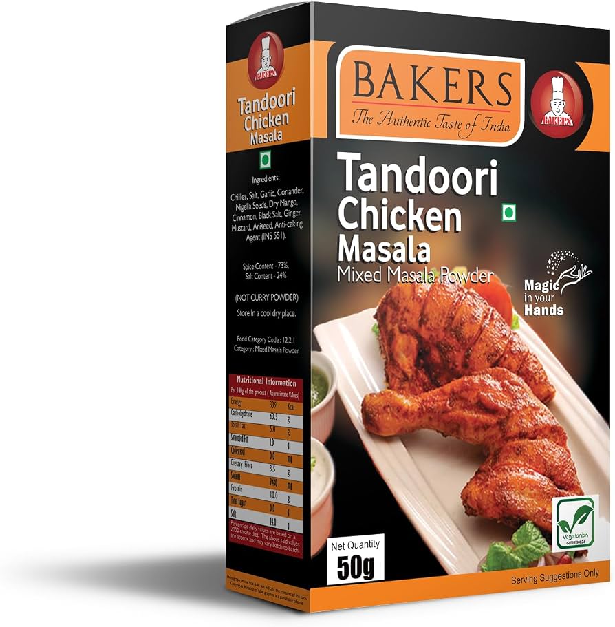 Bakers tandoori chicken masala 85rs